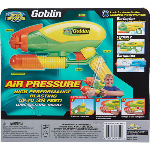 Buzz Bee Toys Water Warriors Goblin Water Blaster