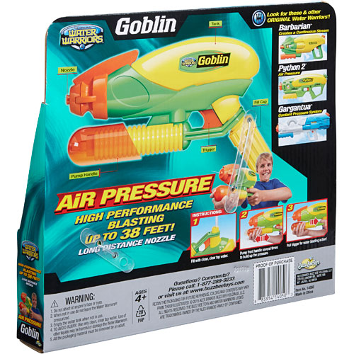 Buzz Bee Toys Water Warriors Goblin Water Blaster