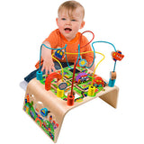 ALEX Jr. Busy Bead Maze Race Around Wooden Activity Center