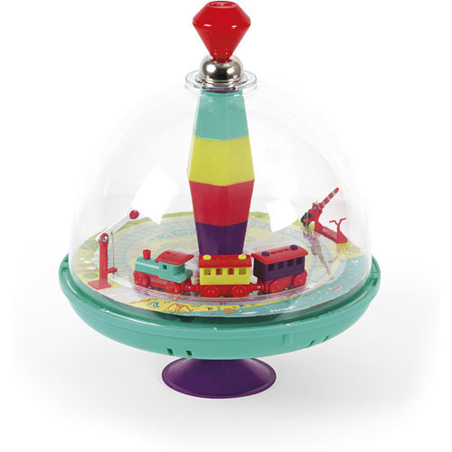 Janod Musical Spinning Top-Train
