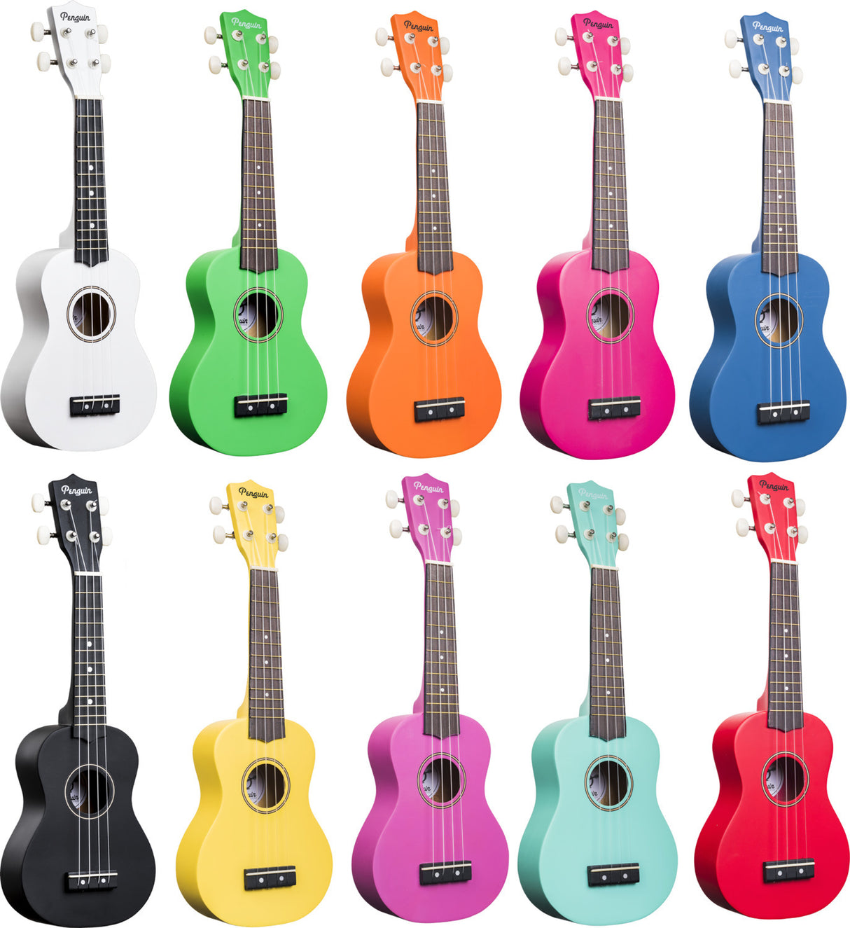 Penguin Tropical Ukulele, Soprano (Dark Red)