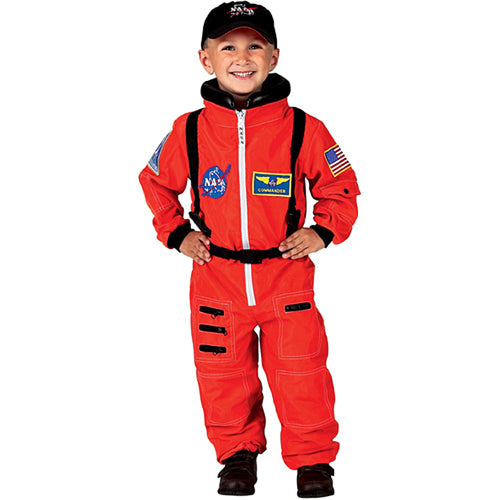 Jr. Astronaut Suit w/Embroidered Cap, size 4/6 (orange)