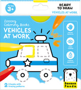 Looong Coloring Books Ready to Draw - Vehicles at Work