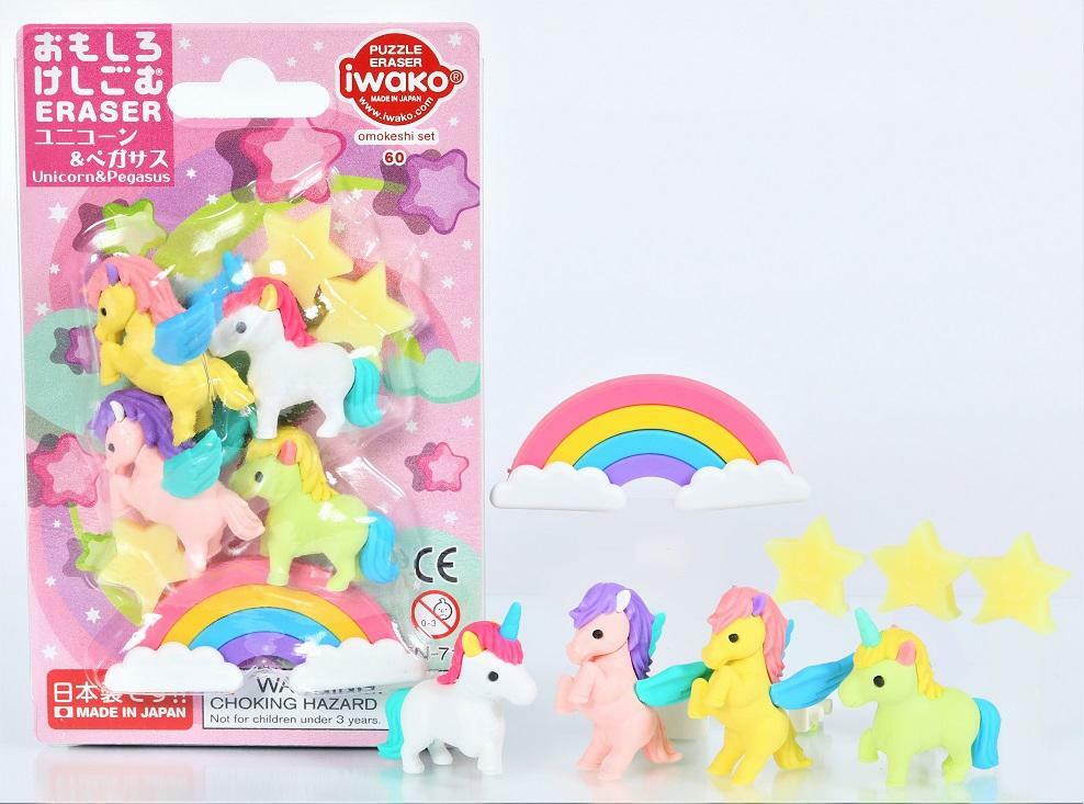 Iwako Unicorn Pegasus Erasers Card-10