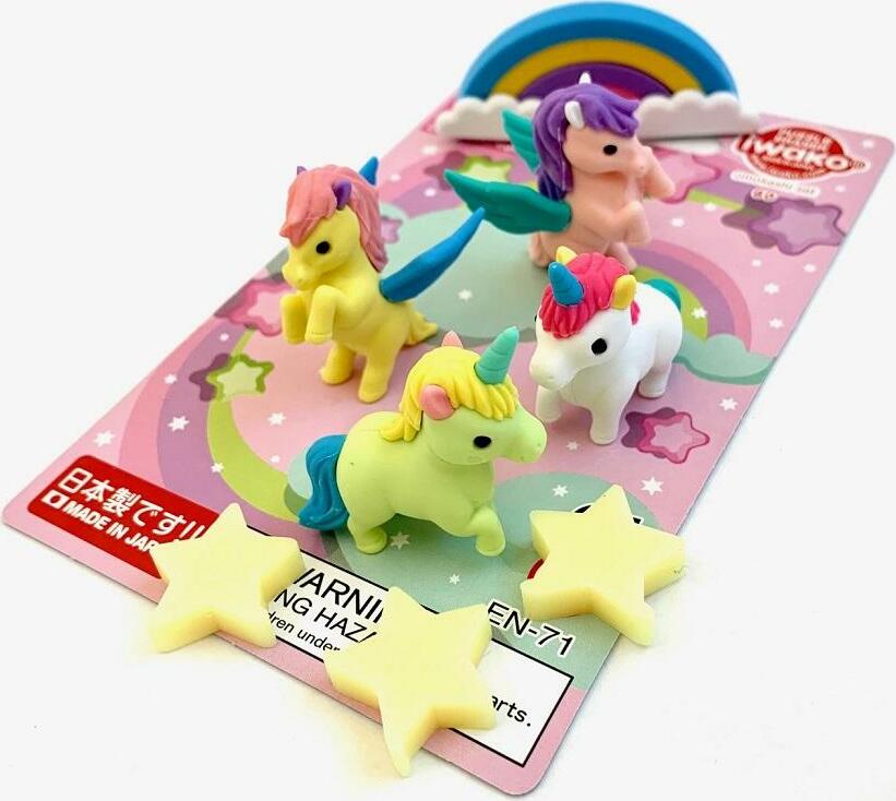 Iwako Unicorn Pegasus Erasers Card-10