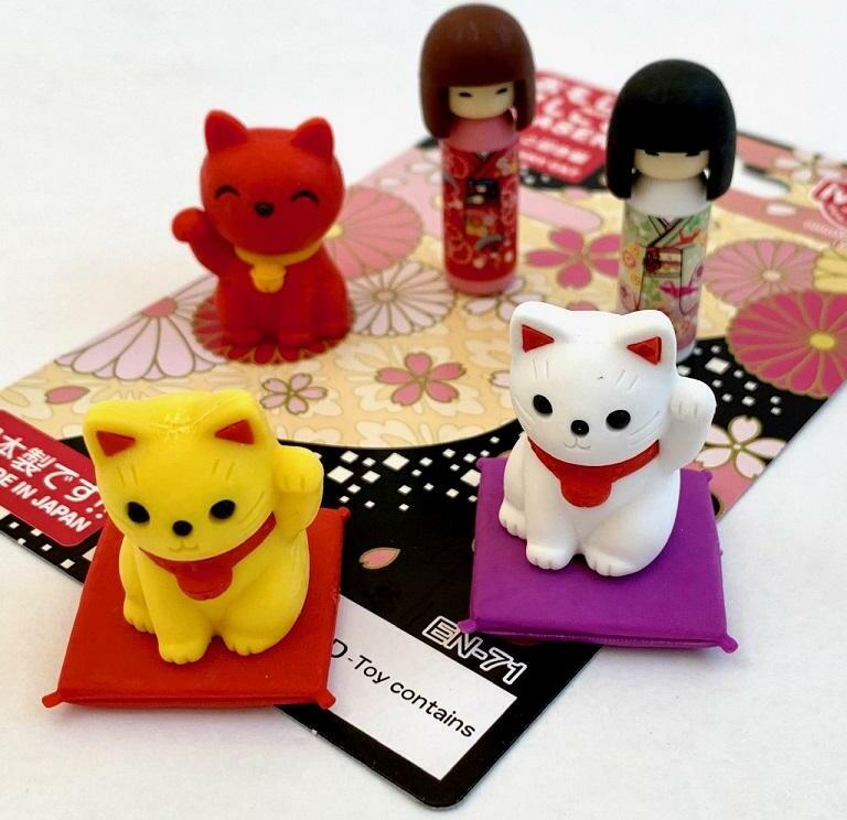 Japanese Doll and Cat Card-10