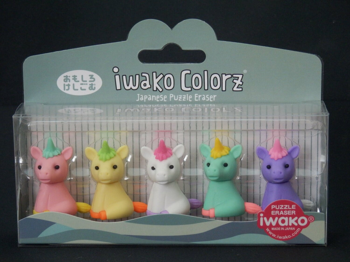 Iwako Unicorn 5 Colorz Erasers-12