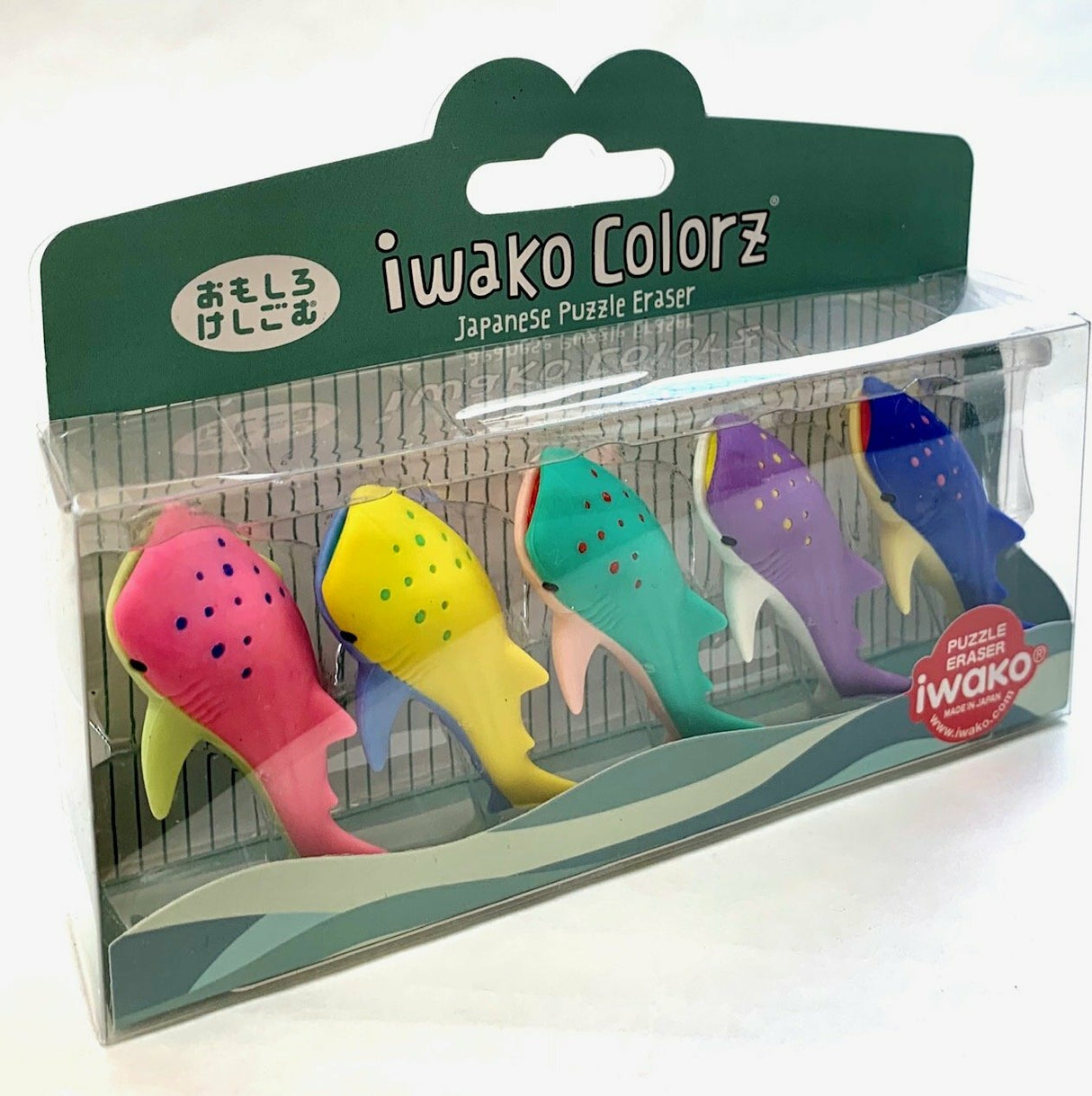 Iwako Shark 5 Colorz Erasers-12
