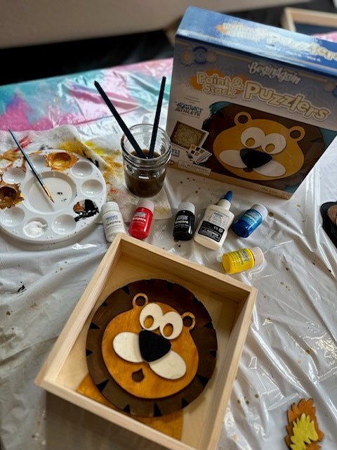 Paint and Stack Puzzlers - Lion