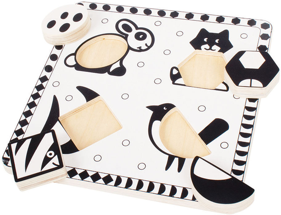 Pets Black and White Puzzle