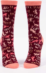 Cats! Womens Crew Socks