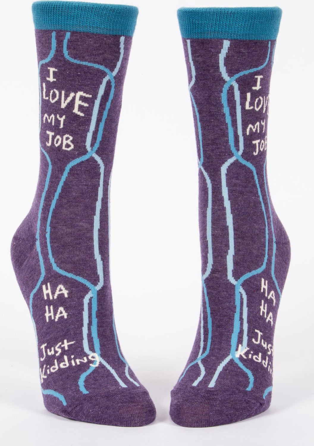 I Love My Job, Ha Ha, Just Kidding Womens Crew Socks