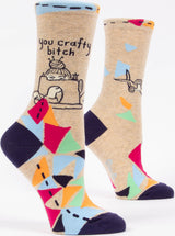 You Crafty B*tch Womens Crew Socks
