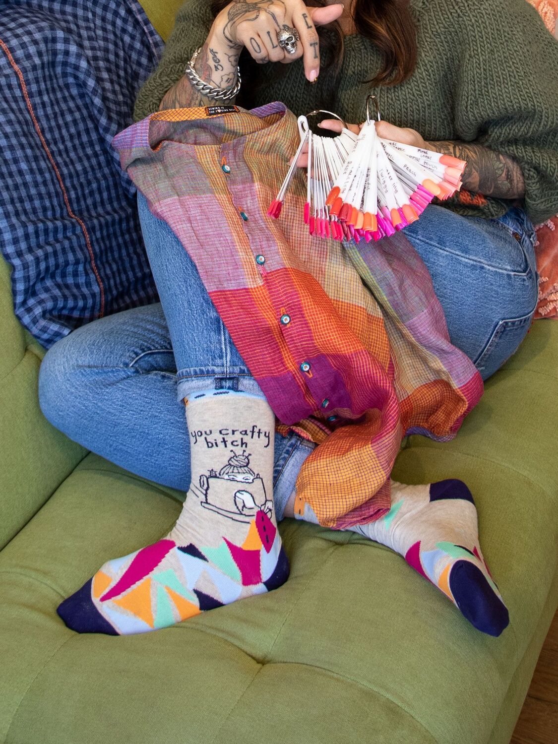 You Crafty B*tch Womens Crew Socks