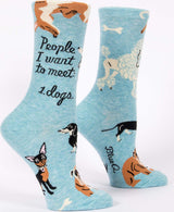 People I Want To Meet: Dogs Womens Crew Socks