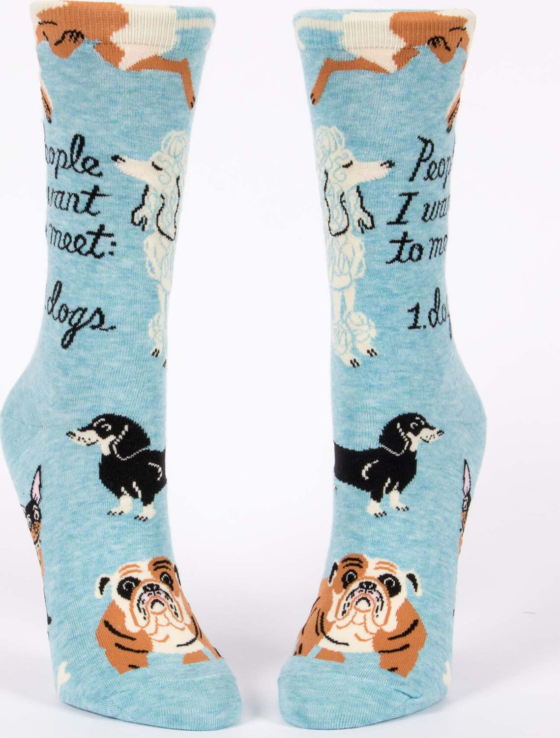 People I Want To Meet: Dogs Womens Crew Socks