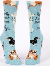 People I Want To Meet: Dogs Womens Crew Socks