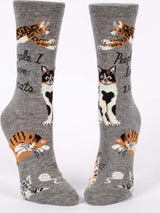 People I Love: Cats Womens Crew Socks