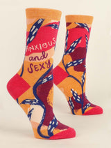 Anxious and Sexy Womens Crew Socks