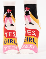 Yes, Girl, Yes Womens Ankle Socks