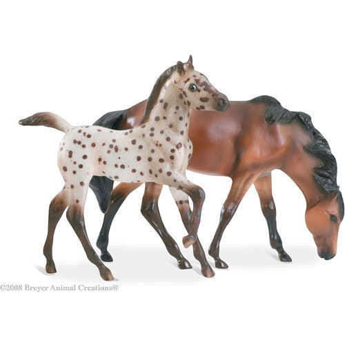 Colorful Foals Gift Set Bay Leopard & Dun