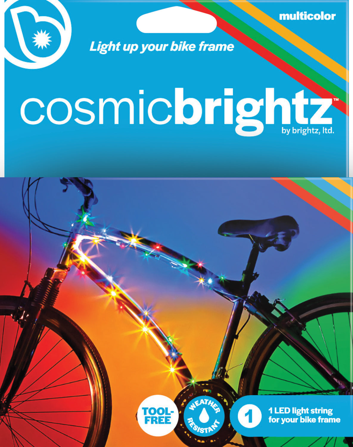 Brightz, Ltd. Multicolor Cosmic Brightz LED Bicycle Frame Light