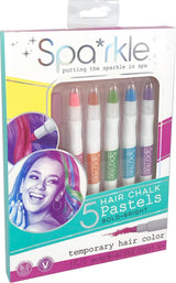 Sparkle 5 Hair Chalk Pastels In Washable Bright Colors