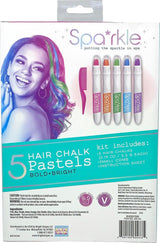 Sparkle 5 Hair Chalk Pastels In Washable Bright Colors