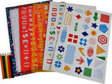 Stencil Double Pack with Pencils - Alphabet and Shapes