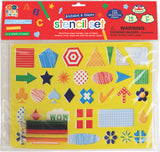 Stencil Double Pack with Pencils - Alphabet and Shapes