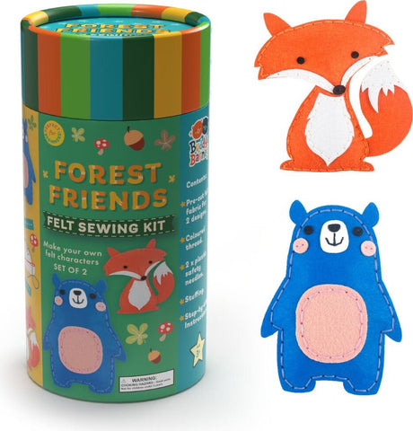 Felt Sewing Kit Tube - Forest Friends