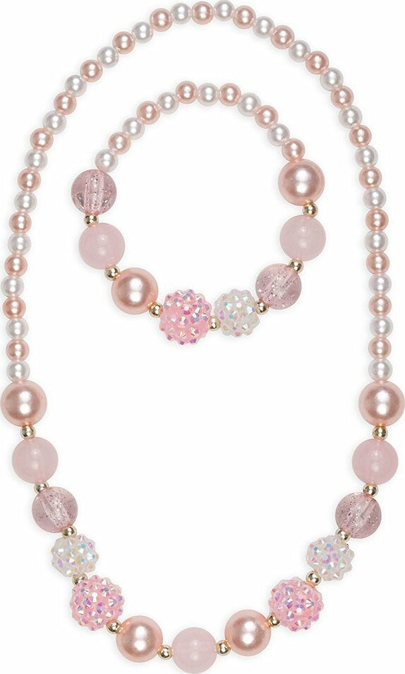 Pinky Pearl Necklace  Bracelet Set  Great Pretenders USA