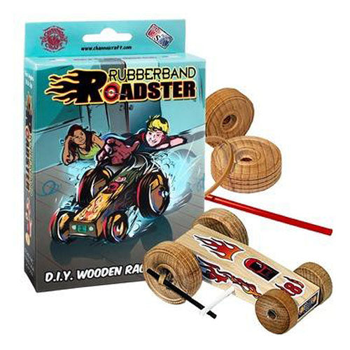 Rubberband Roadster Wooden Racecar Kit