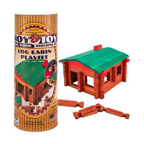 Roy Toy Log Cabin Canister (140+ Pieces)