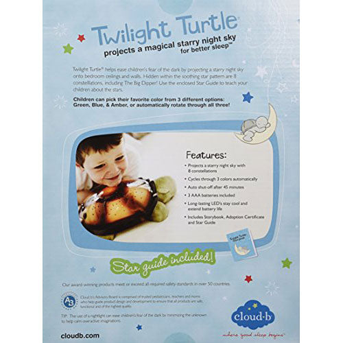 Cloud b Twilight Constellation Night Light, Turtle
