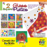 2 Glass Square Platesq
