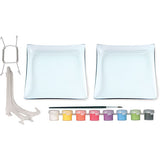 2 Glass Square Platesq