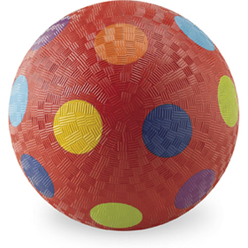 Rainbow Red Polka Dot 5 inch ball