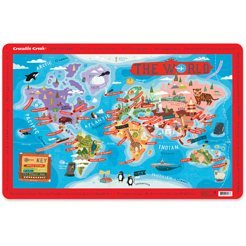 World Cities Map Placemat