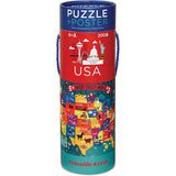 Crocodile Creek USA Map 200 piece Jigsaw Puzzle and Matching Poster
