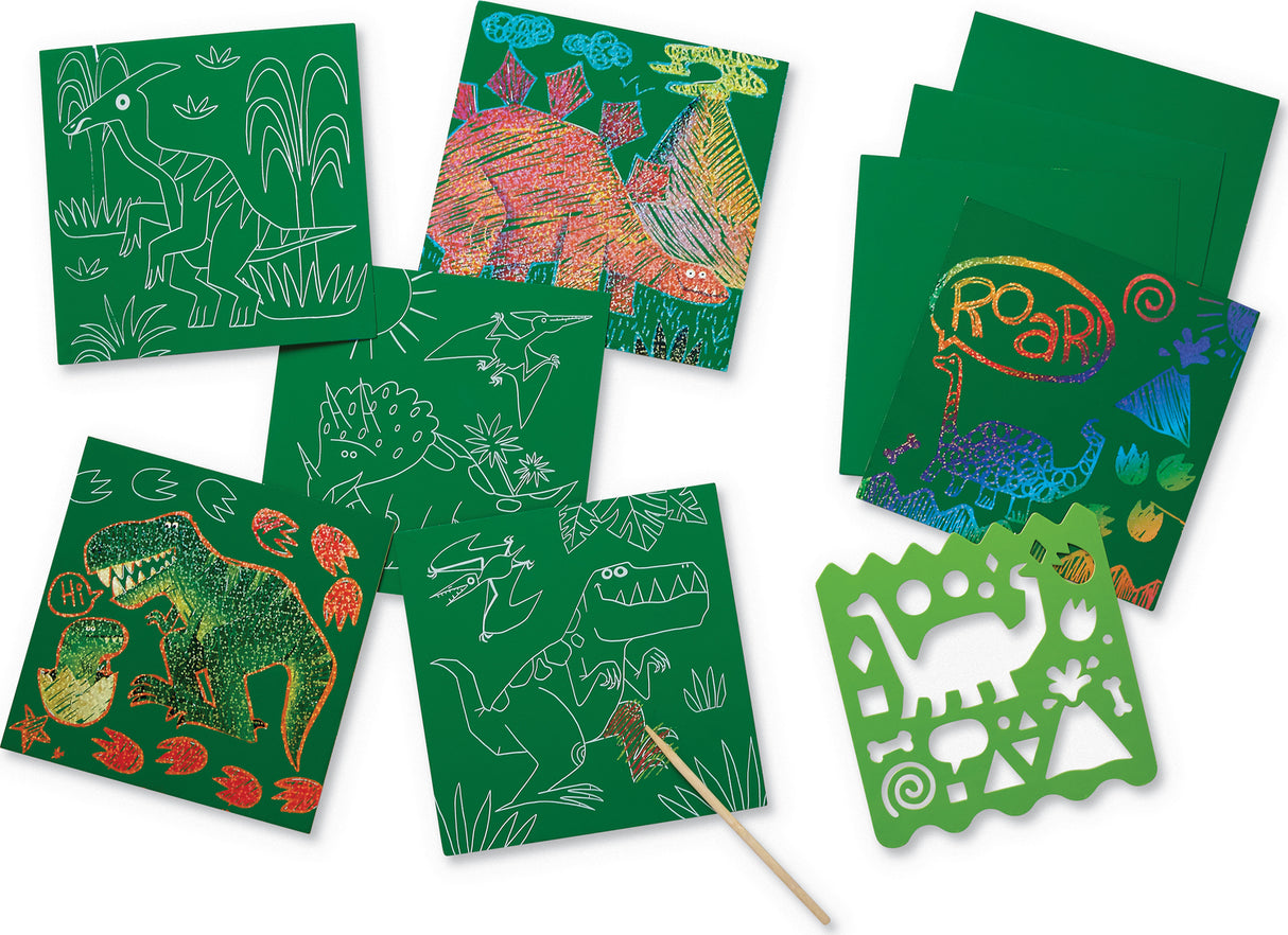 Sparkle Scratch Art - Dinosaur