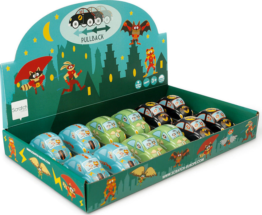 Metal Pull Back Cars Superhero