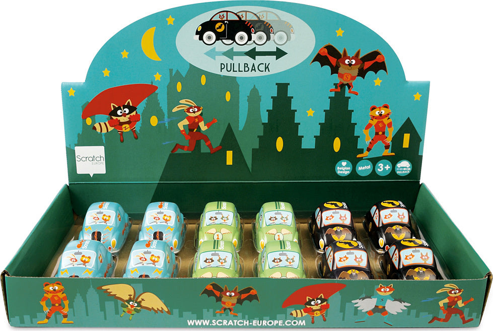 Metal Pull Back Cars Superhero