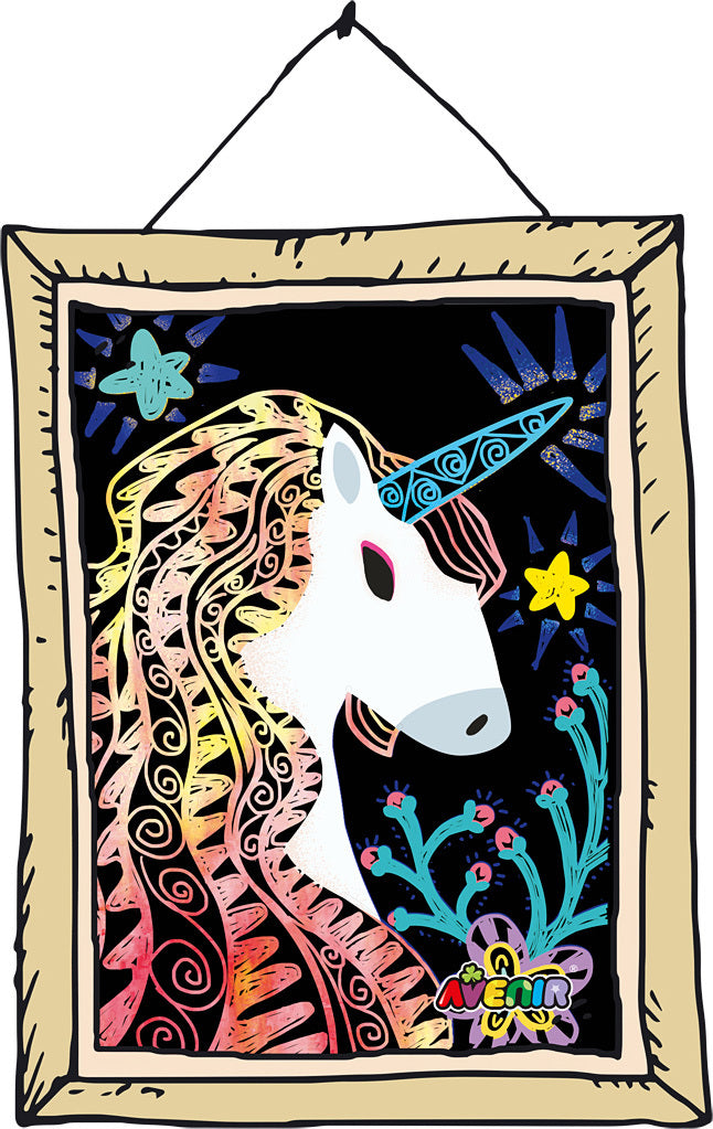 Scratch Art - 4 Magic Unicorns