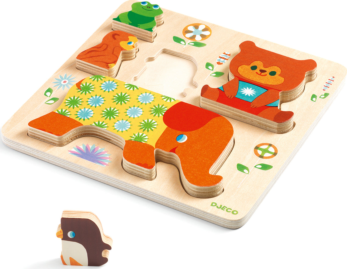 DJECO Woodypile Wooden Puzzle