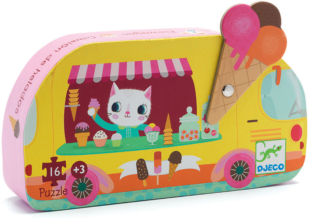 Mini Silhouette Puzzles - Ice Cream Truck - 16pcs