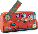 Mini Silhouette Puzzles - The Fire Truck - 16pcs