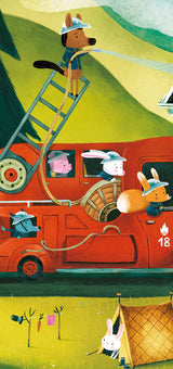 Mini Silhouette Puzzles - The Fire Truck - 16pcs