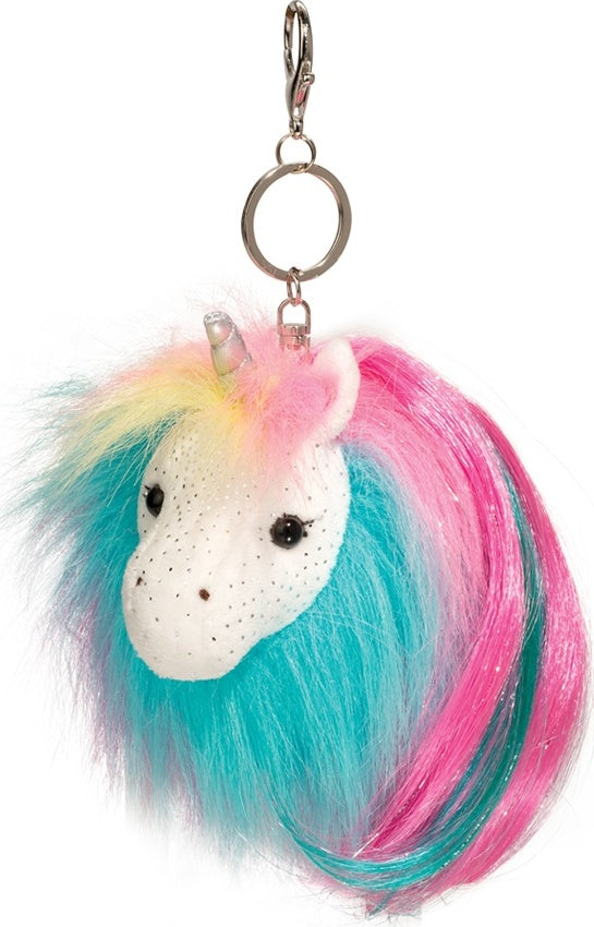 Rnbow Unicorn Pom Clip