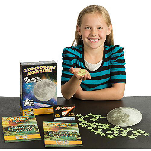 Glow in the Dark Moon and Stars Wall and Ceiling Decals